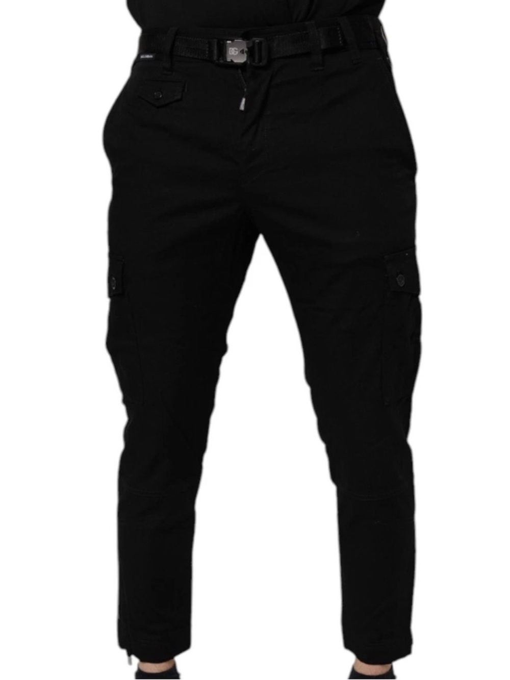 Dolce & Gabbana Black Cotton Stretch Skinny Cargo Denim Men's Jeans IT 50 NWT